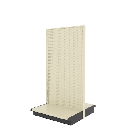 Lozier Gondola Island Display Starter, Platinum Off-White, 36W x 72H x 35D P376V-ST